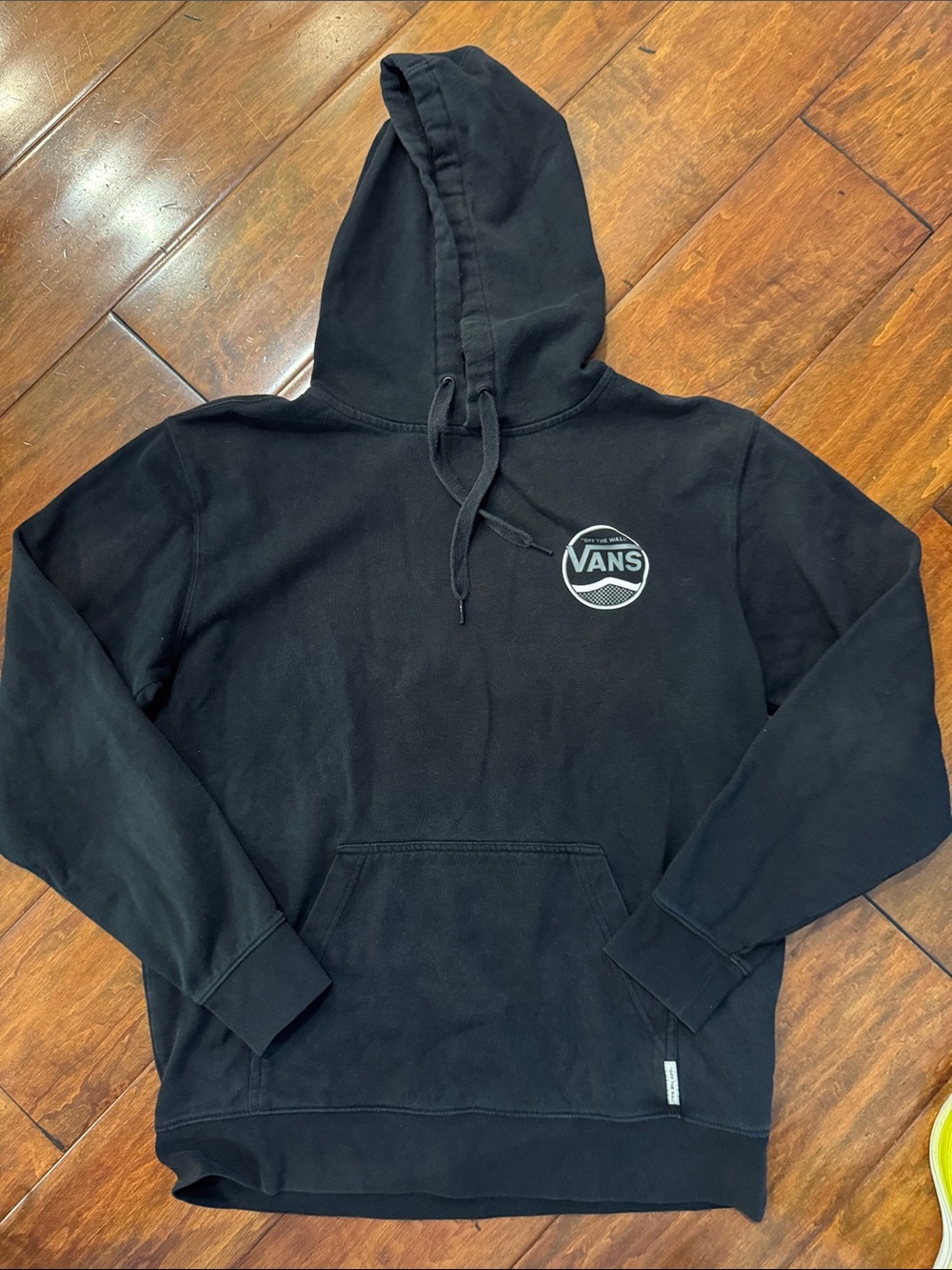 Vans Black Men’s M Crewneck Hoodie with Chest Logo and Back Logo